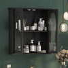 New Bathroom Cabinet With Shelf Wall Mounted For Bathroom Storage Black