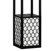 2-Light Modern Floor Lamp with Shelves for Living Room, Bedroom, Black