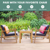 Outdoor Acacia Wood Side Table Garden Backyard Square and Durable End Table