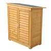 Wooden Garden Shed Tool Storage Cabinet Outdoor Store Cupboard with Asphalt Roof