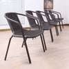 Garden Rattan Chairs Furniture 2/4/6PCS Chairs Seat Wicker Outdoor Patio Seating