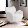 Teddy Velvet Single Swivel Cuddle Chair Accent Armchair Padded Seat Leisure Sofa
