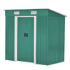 4ftx6ft Garden Shed Metal Pent Roof Outdoor Tool Storage Small House +Foundation
