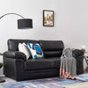 2 /3 Seater Sofa Black or Beige Faux Leather Modern Design Living Room Office