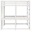 Loft Bed with Desk and Ladder White 180x200 Solid Wood Pine O0B2