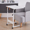 Mobile Over Bed Chair Table Overbed Height Adjustable Laptop Serving Tray Stand