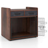 Dog Crate Furniture Indoor Dog Cage Pet House w/ 2 Fabric Drawers