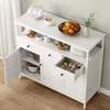Buffet Sideboard Kitchen Storage Cabinet 3 Drawer 3 Door Living Room White Unit