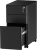 Metal File Cabinet with 3 Lockable Drawer Mobile Filing Cabinets for Home Office