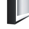 LED Bathroom Mirror with Demister Dimmable Lights Black Aluminum Frame 600×800mm
