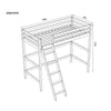 High Sleeper Bunk Bed Cabin Loft Bed Frame Desk Pine Wood Kids Single 3FT