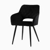 Set of 2 Armchairs Dining Chairs with Arms Velvet PU Faux Leather Chairs Kitchen