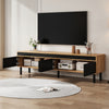 Mid Century Modern 3 Door TV Unit Large TV Stand Cabinet with Storage Media Unit