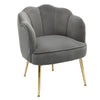 Scallop Back Armchair Cocktail Sofa Accent Seat Living Bedroom Cafe Lounge Sofa