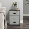 3 Drawer Wooden Bedroom Bedside Cabinet Furniture Storage Nightstand Side Table