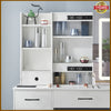 Dressing Table Makeup Desk Vanity Set White Mirror Drawers Stool 10 LED Lights