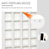 DVD CD Media Storage Rack, Video Display Unit, 89 x 130.5 cm, White