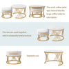 Set of 2 Round Nesting Coffee Table Side Table with 1 Drawer for Living Room