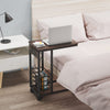 Removable Side Table With Wheels and USB Port End Table Beside Sofa Nightstand