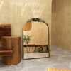 Traditional Arched Wall Mirror Gold Baroque Inspired Carved Framed Vanity Mirror