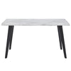 Morden White Dining Table Dining Room Kitchen Garden Table Metal Straight Legs