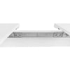 Extendable Rectangular Dining Table with Storage, Space-saving, White