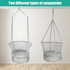 Garden Outdoor Patio Hammock Chair Cotton Rope Macrame Hanging Swing Chair Grey