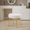 Teddy Fleece Upholstery Dressing Table Stool Pouff Footstool Makeup Vanity Chair