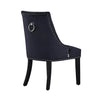 Velvet Dining Chair with Door Knocker Ring Windsor Dressing Room Chair 1/2/4/6