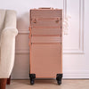 Makeup Trolley Case 4 in 1 Vanity Cosmetology Case Cosmetic Train Case on Wheels