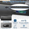 L-Shaped Gaming Desk 120 cm Computer Desk with LED Lights-Black