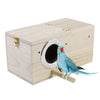 Wooden Bird Breeding Box Cage Nest Parrot Nesting House Lovebirds Finch UK