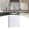 Fog-free Bathroom LED Lighted Makeup Shaver Mirror Cabinet with Glass Shelves UK