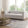 Dusk Chesterfield Natural Stripe Matte Velvet 3 Seater Sofa RRP £1600