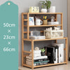 Natural Wood Desktop Bookshelf Bookcase Organizer Table Storage Shelf Rack