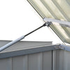 UK Grey XL 210cm Galvanized Steel Garden Lockable Storage Bike Tool Shed House