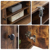 TV Stand TV Console Unit with Shelves Cabinet with Storage Louvered Door