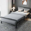 Folding Metal Bed Frame Guest Primary Room Single Sleeper Platform Bedstead