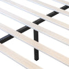 Double Bed Upholstered Platform Bed Frame with Headboard Wood Slats Support 4ft6