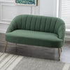 Velvet Upholstered Oyster Armchair Tub Chair Scallop Back 2 Seater Loveseat Sofa