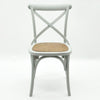 Grey Cross Back Dining Chair Comfortable & Stylish Oak Wooden Home Cafe Office
