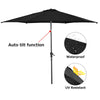 2.7 M Outdoor Patio Umbrella Garden Parasol with Crank Handle &Tilt Adjustment