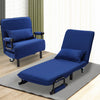 Folding Single Sofa Chair Bed Fabric Sofabed Occasional Lounge Chaise Guest Sofa