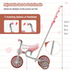 4-in-1 Kids Tricycle Adjustable Toddler Balance Bike w/ Removable Pedals Pink