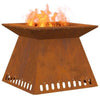 Fire Pit 60x60x50 cm Weathering Steel