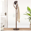 Solid Wood Coat Stand Heavy Duty Freestanding Hallway Coat Rack Tree w/ 12 Hooks