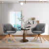 Modern Swivel Accent Chair Set of 2 Ergonomic Armchairs Home Writing Desk Chairs