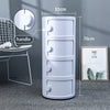 2-5 Tier Round Storage Unit Cabinet Drawers Towel Corner Table Bedroom Sofa
