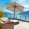 Garden Patio Parasol Sun Shade UV Protection Umbrella Steel Tilting Crank Handle