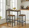 Breakfast Bar Table And Stools Kitchen Pub Dining Room Industrial Furniture Set